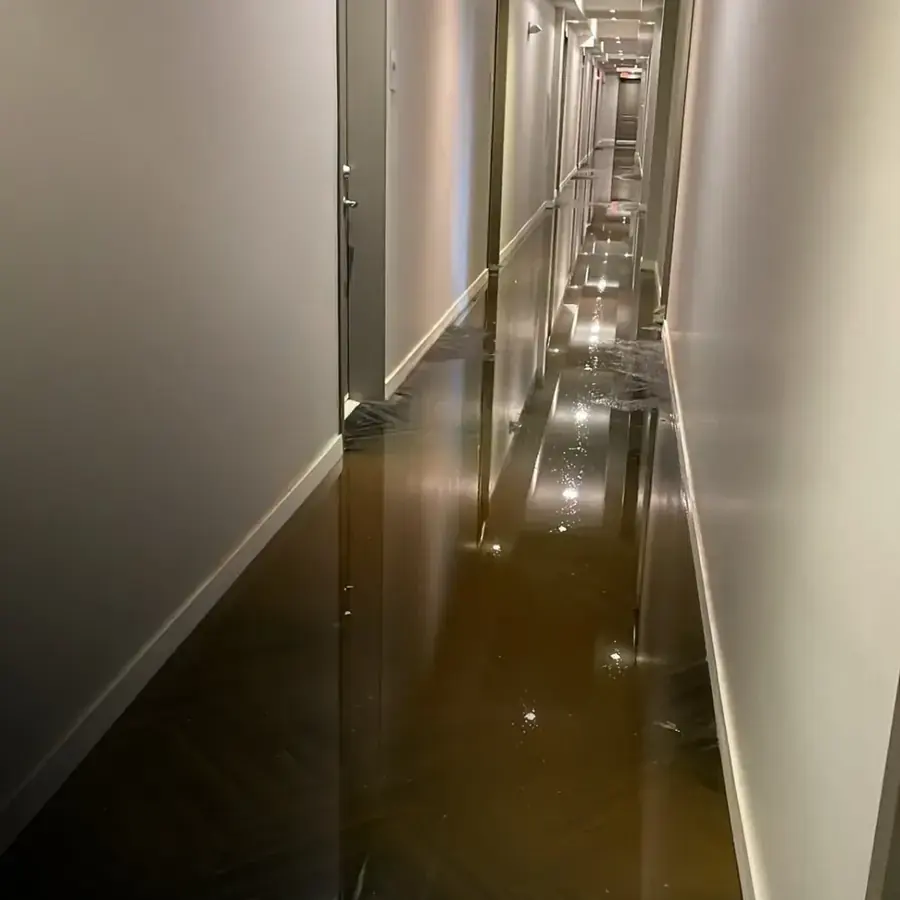 Finished basement pumped out after a sump failure in Kingstowne