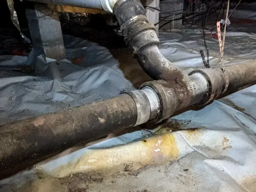 Burst supply line dried out in an Old Town rowhouse
