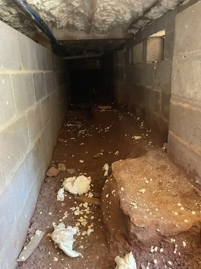 Flash flood water cleared from a lower level in Huntington